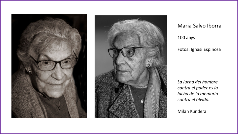 Maria Salvo, 100 anys!
