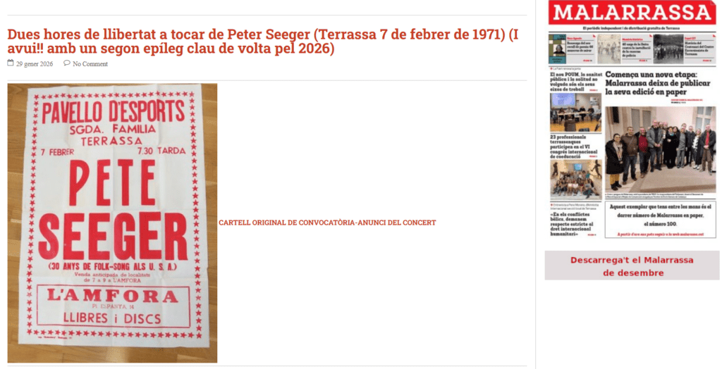 Pete Seeger Malarrassa